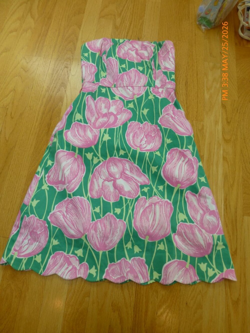 Lilli Pulitzer Towering Tulips Floral print dress Strapless size 0